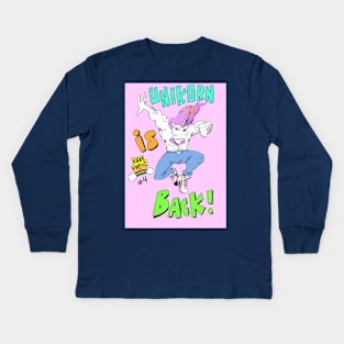 Kam Komics: Unikorn #4 cover Kids Long Sleeve T-Shirt